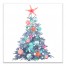 Coastal Christmas Tree 16x16 Canvas Wall Art