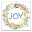 Joy Coastal Wreath 16x16 Canvas Wall Art