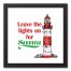 Leave the Lights on for Santa 12x12 Black Framed Canvas