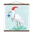 Christmas Crane 16x16 Teak Hanging Canvas