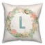 Coastal Christmas Monogram - L 18x18 Spun Poly Pillow