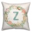 Coastal Christmas Monogram - Z 18x18 Spun Poly Pillow