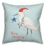 Christmas Crane 18x18 Spun Poly Pillow