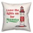Leave the Lights on for Santa 18x18 Spun Poly Pillow