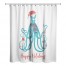 Holiday Octopus 71x74 Shower Curtain