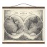 Vintage Rustic Map 20x16 Teak Hanging Canvas