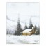 Snowy Wooded Cabin 8x10 Tabletop Canvas