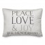 Peace Love and Joy 14x20 Personalized Spun Poly Pillow