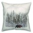 Bear Forest on Linen 18x18 Spun Poly Pillow