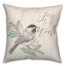 Joy to the World Bird on Branch 18x18 Spun Poly Pillow