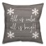 Calem and Bright Gray Wood 18x18 Spun Poly Pillow