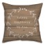 Happy Holidays Rustic Wood 18x18 Spun Poly Pillow