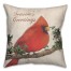 Seasons Greetings Cardinal 18x18 Spun Poly Pillow