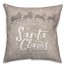 Silver Santa Coming to Town 18x18 Spun Poly Pillow
