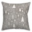 Gray Christmas Tree Pattern 18x18 Spun Poly Pillow