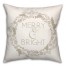 Merry and Bright Wreath 18x18 Spun Poly Pillow