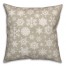Snowflakes on Beige 18x18 Spun Poly Pillow