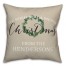 Merry Rustic Christmas 18x18 Personalized Spun Poly Pillow