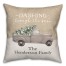 Dashing Through the Snow Painted Tree Truck 18x18 Personalized Spun Poly Pillow