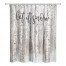 Let it Snow Brown Birches 71x74 Shower Curtain