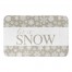 Snowflakes on Beige Let it Snow 34x21 Bath Mat
