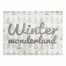 Doodle Print Gray Winter Wonderland 18x14 Poly Twill Placemat