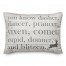 Black and White Reindeer Names Distressed 14x20 Spun Poly Pillow