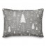 Gray Christmas Tree Pattern 14x20 Spun Poly Pillow