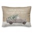 Dashing Through the Snow Painted Tree Truck 14x20 Spun Poly Pillow