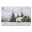 Snowy Wooded Cabin 27x18 Floor Mat