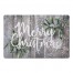 Merry Chistmas Aspen Wood 27x18 Floor Mat