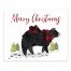 Black Bear Merry Christmas 8x10 Tabletop Canvas