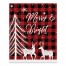 Merry and Bright Deer on Plaid 8x10 Tabletop Canvas