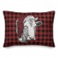Christmas Cow Sketch 14x20 Spun Poly Pillow