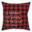 Better Not Pout Plaid  18x18 Spun Poly Pillow