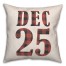 December Christmas Date 18x18 Spun Poly Pillow