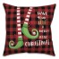 Have Yourself a Merry Christmas Plaid 18x18 Spun Poly Pillow