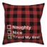 Naughty or Nice Plaid 18x18 Spun Poly Pillow