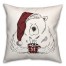 Beary Merry Christmas Plaid Cup 18x18 Spun Poly Pillow