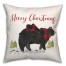 Black Bear Merry Christmas 18x18 Spun Poly Pillow