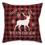North Pole Reindeer Crossing 18x18 Spun Poly Pillow