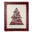 Simple Christmas Tree Plaid 50x60 Coral Fleece Blanket