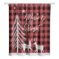 Merry and Bright Deer on Plaid 71x74 Shower Curtain