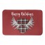 Happy Holidays Moose Antlers 34x21 Bath Mat