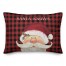 Santa Knows on Plaid 14x20 Spun Poly Pillow