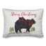 Black Bear Merry Christmas 14x20 Spun Poly Pillow