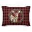 Deer Wreath on Buffalo Check 14x20 Spun Poly Pillow