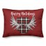 Happy Holidays Moose Antlers 14x20 Spun Poly Pillow