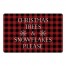 Christmas Trees Snowflakes Please 27x18 Floor Mat