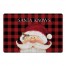 Santa Knows on Plaid 27x18 Floor Mat